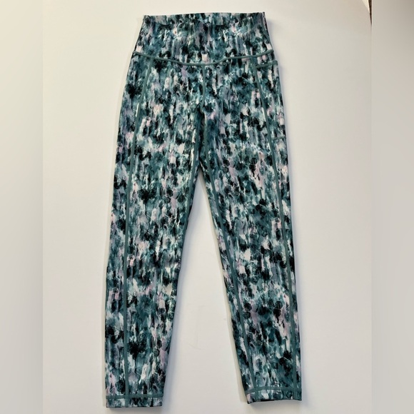Sweaty Betty Super Sculpt 7/8 Green Print Leggings Size Small - Picture 1 of 8